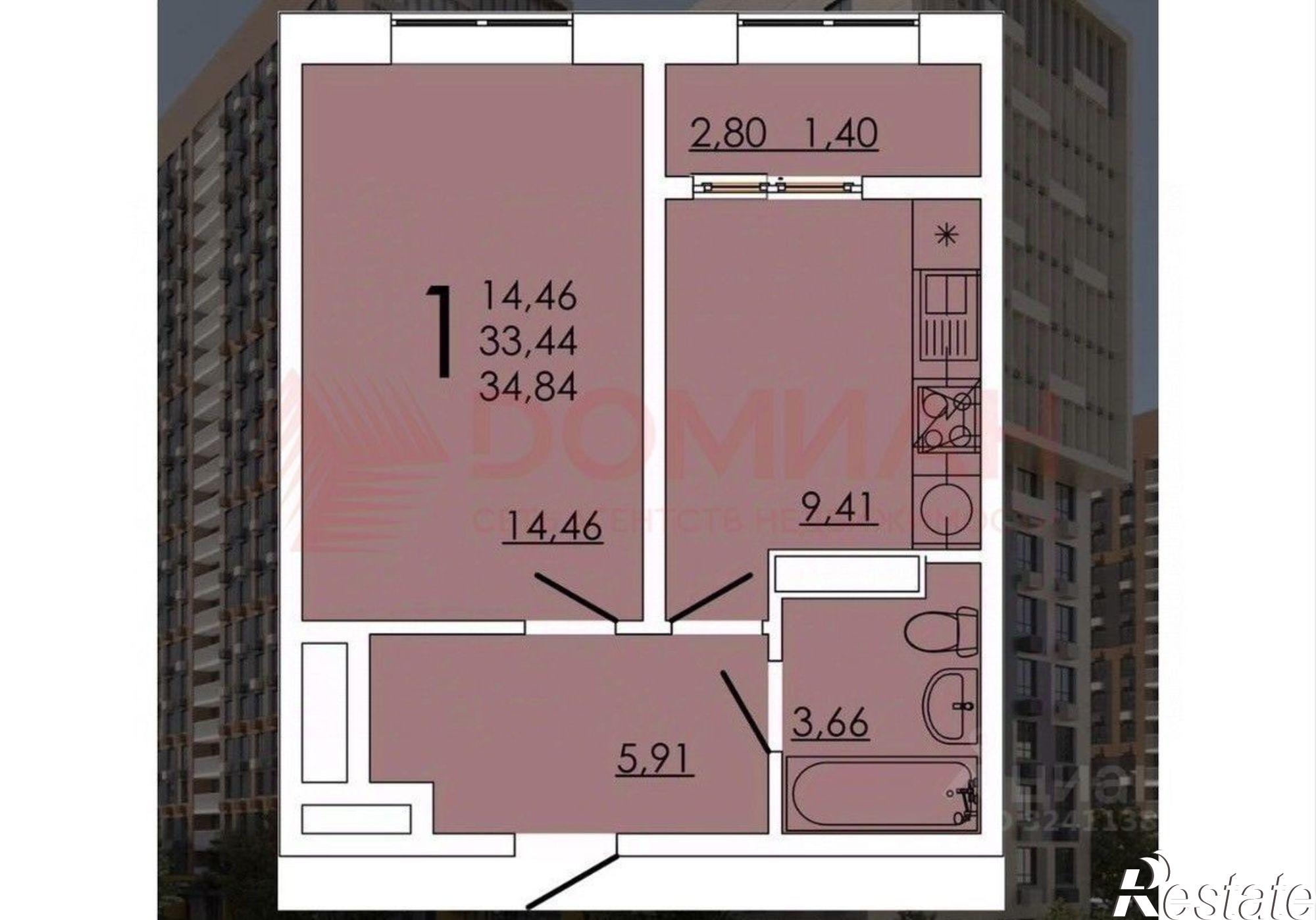 Купить квартиру за 4 900 000 рублей на ул Зорге, 11