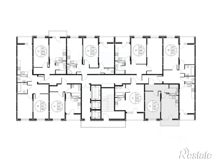 1-комн квартира в новом доме Театральный проспект, 62Б,  д. 62Б