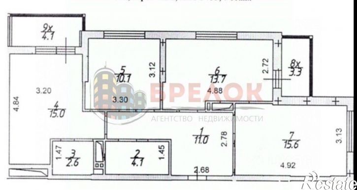 3-комн квартира улица Жмайлова, 19А с1,  д. 19А с1