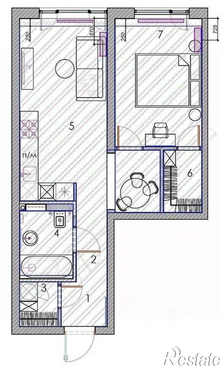 2-комн квартира Красноармейская улица, 94/92,  д. 94/92