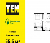 2-комн, 56 кв м, этаж 5/12 проспект Маршала Жукова, 13/1