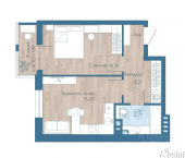 2-комн, 44 кв м, этаж 2/15 Буйнакская улица, 8