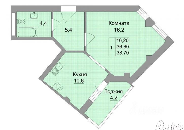 1-комн квартира улица Текучёва, 232,  д. 232