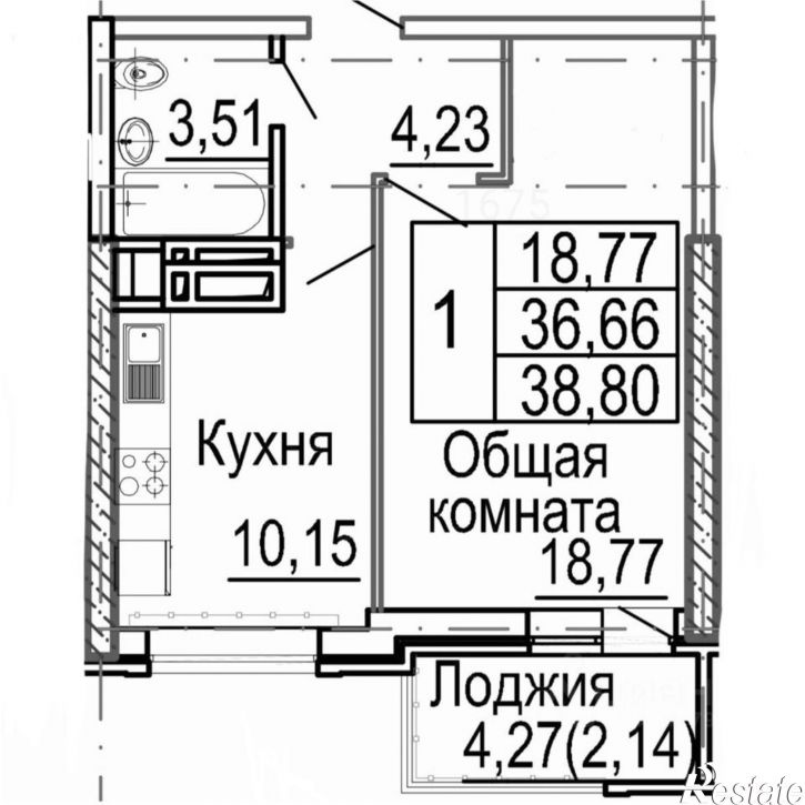 1-комн квартира в новом доме Андижанский переулок, 3,  д. 3