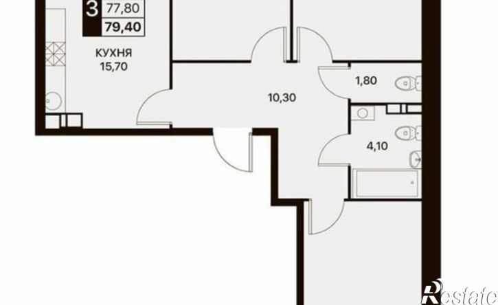 3-комн квартира Ворошиловский пр-кт, 45,  д. 45