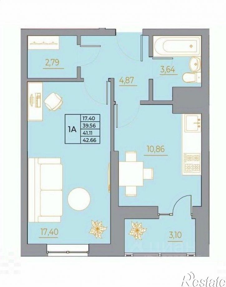 1-комн квартира в новом доме Тибетская улица