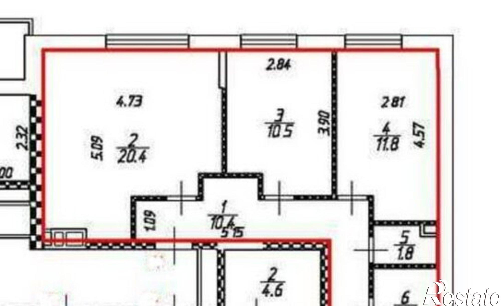 Купить квартиру за 9 200 000 рублей на улица Нансена, 107/5