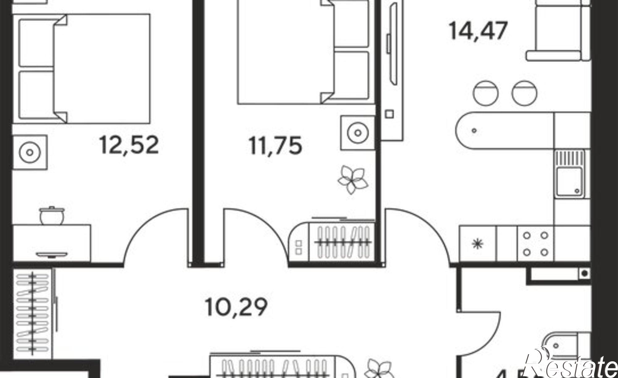 Купить квартиру за 8 860 000 рублей на ул Малиновского, 33/89