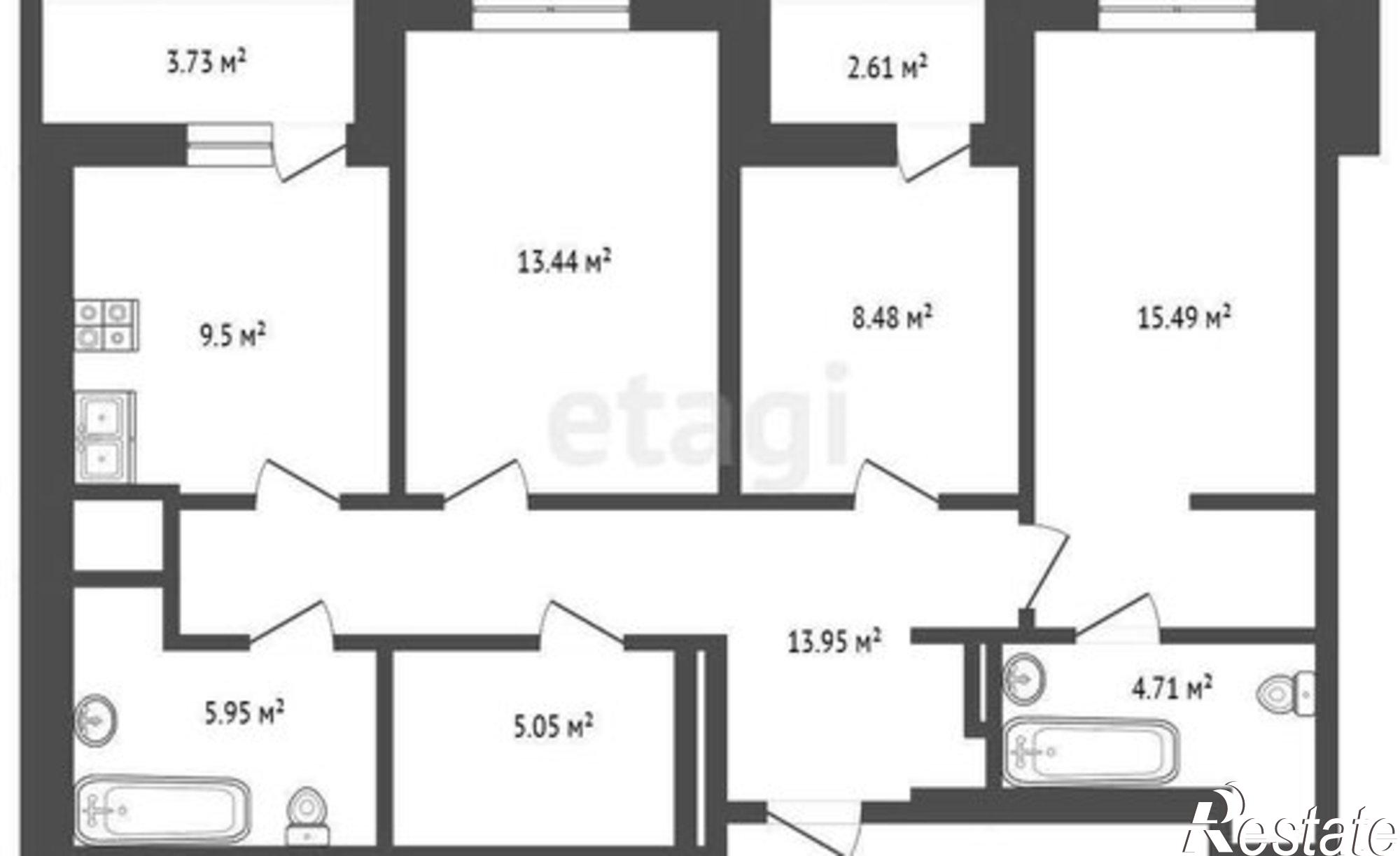 Купить квартиру за 9 350 000 рублей на Бугский пер, 56