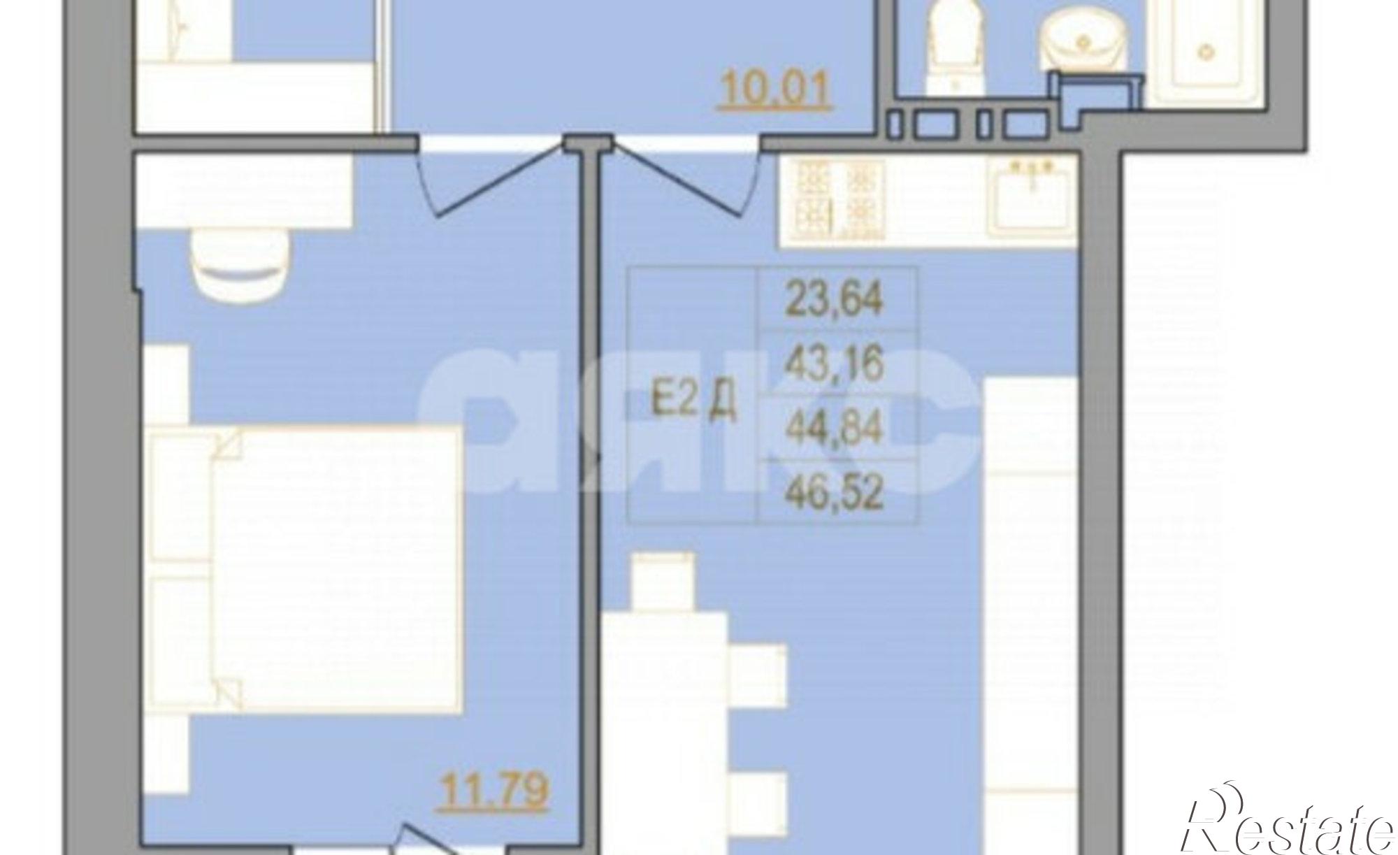 Купить квартиру за 5 370 500 рублей на Тибетская улица, 1В с8