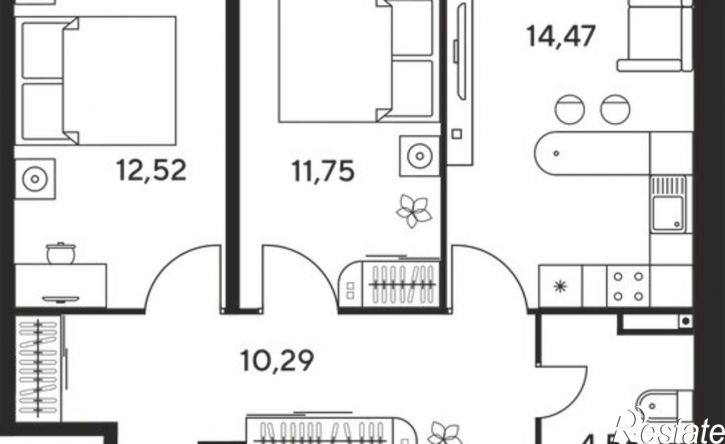 3-комн квартира в новом доме ул Малиновского, 33/89,  д. 33/89