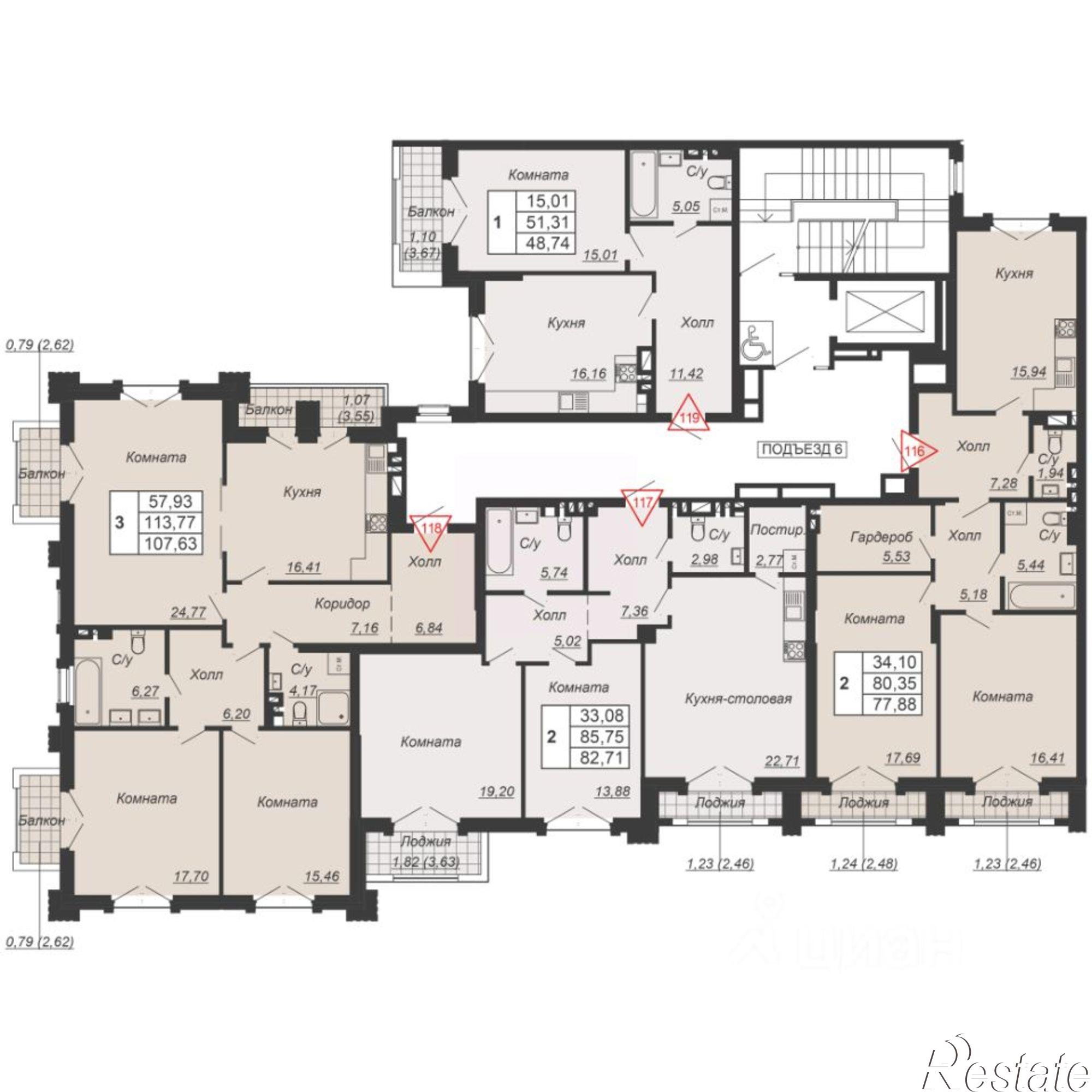 Купить квартиру за 27 781 800 рублей на Социалистическая улица, 118