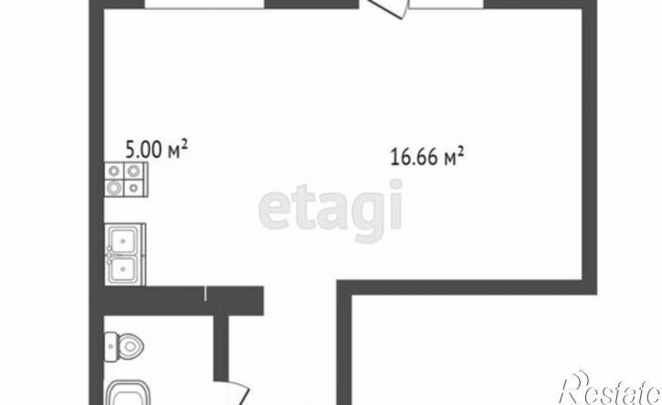 1-комн квартира улица Рахманинова, 24 к1,  д. 24 к1