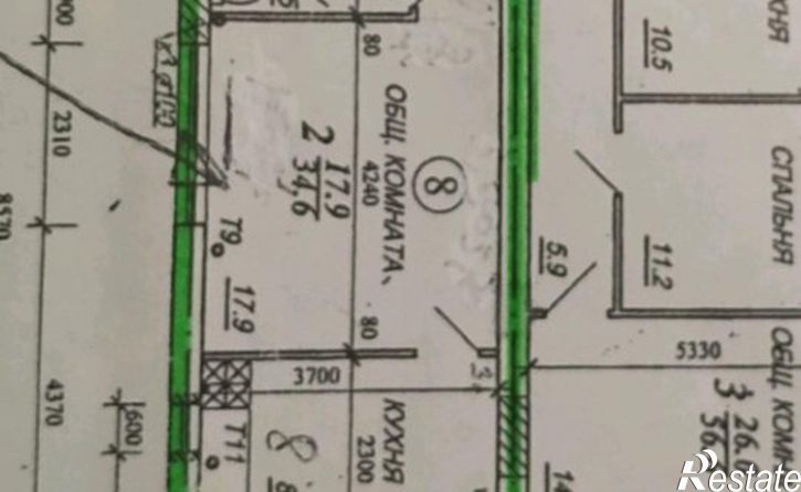 1-комн квартира переулок Орджоникидзе, 11,  д. 11