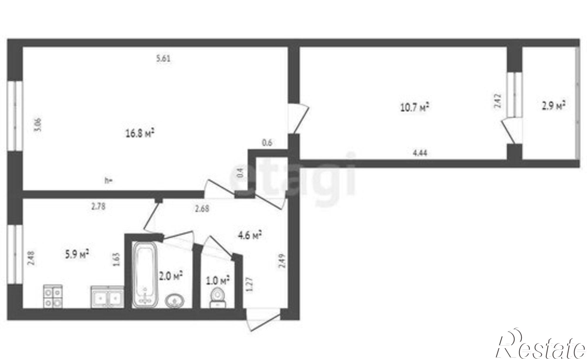 Купить квартиру за 4 600 000 рублей на улица Добровольского, 10