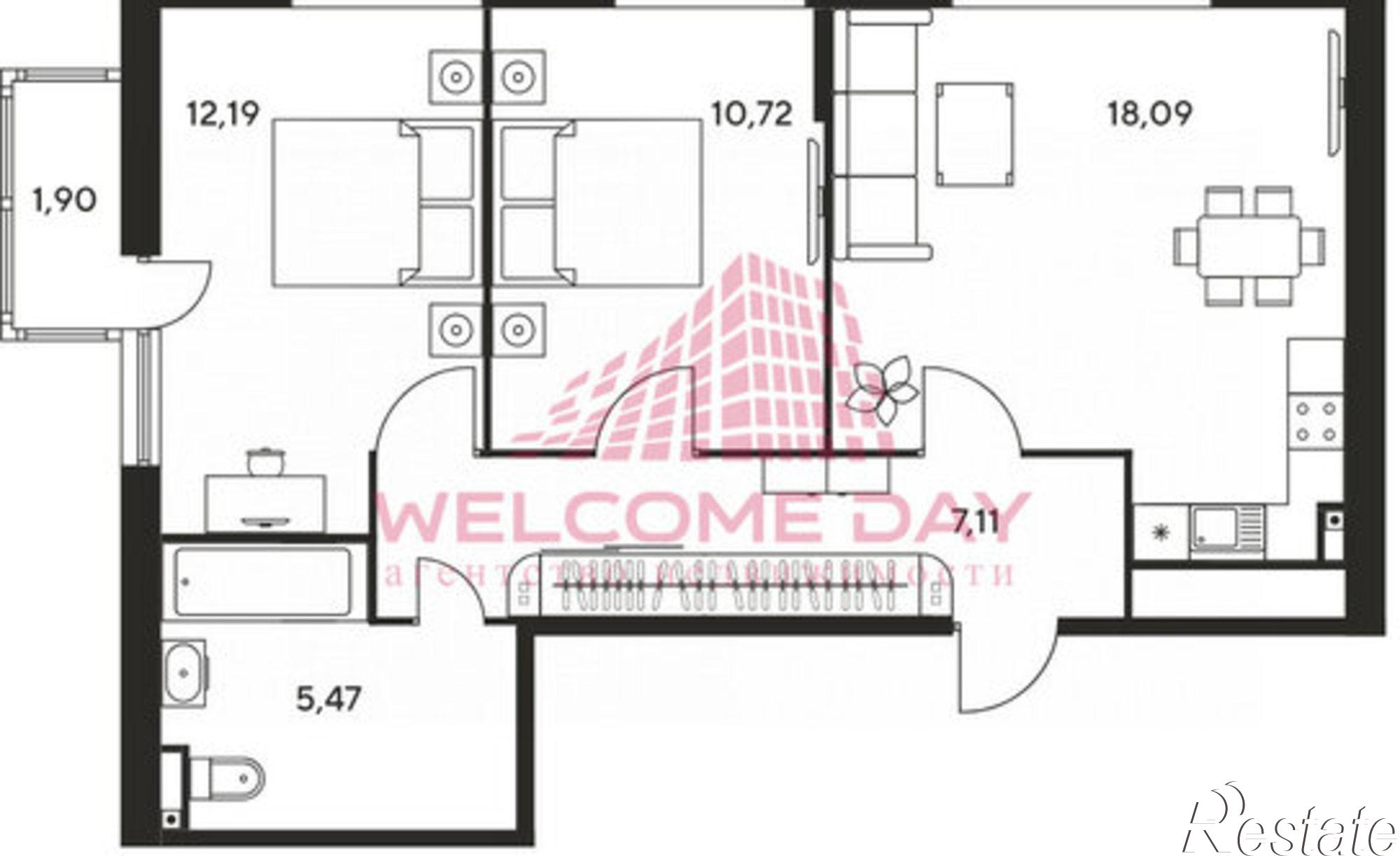 Купить квартиру за 7 300 000 рублей на ул Малиновского, 33/89