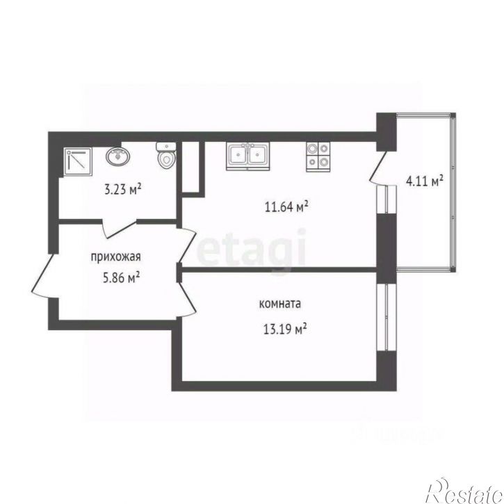 1-комн квартира в новом доме улица Нансена, 154,  д. 154