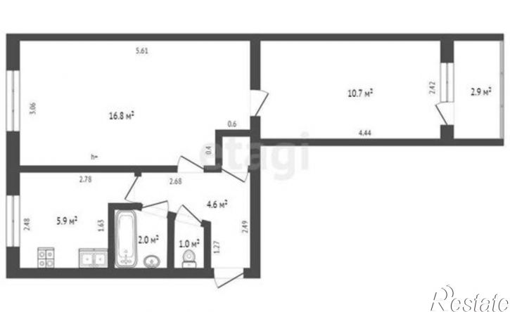 2-комн квартира улица Добровольского, 10,  д. 10