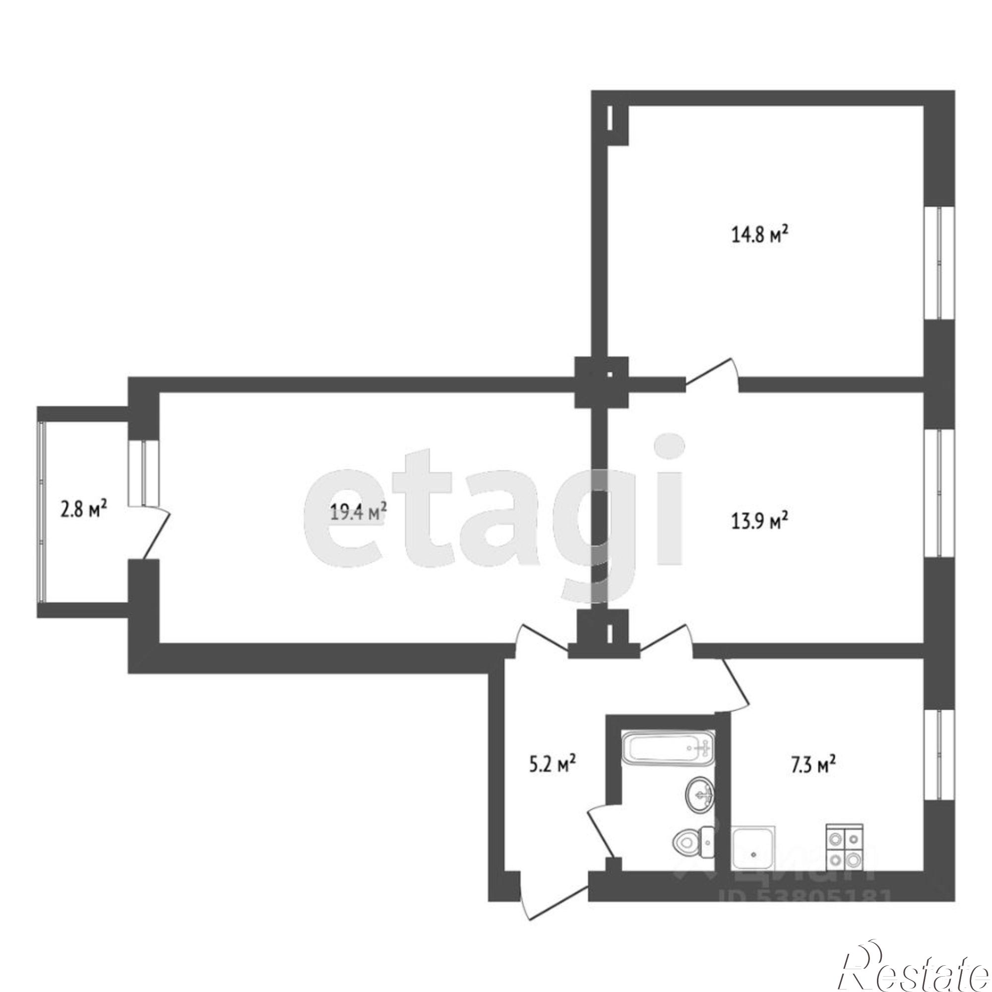 Купить квартиру за 5 950 000 рублей на ул Буйнакская, 4
