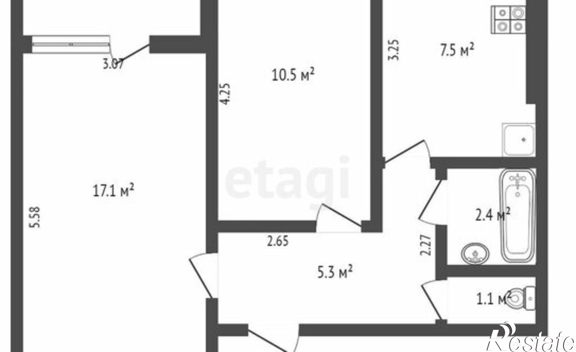 Купить квартиру за 6 750 000 рублей на ул Береговая, 73