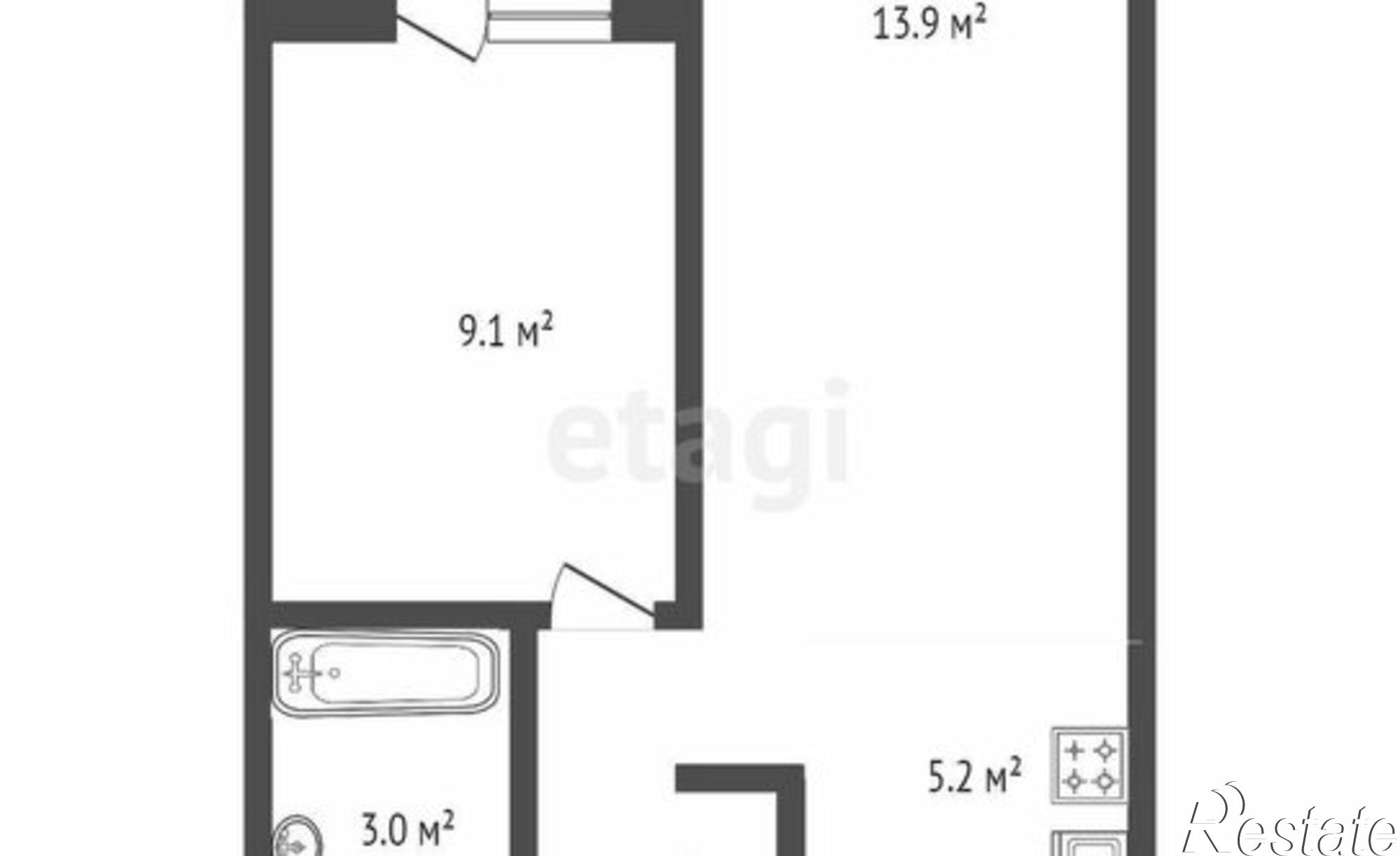 Купить квартиру за 9 150 000 рублей на Береговая улица, 73 с1