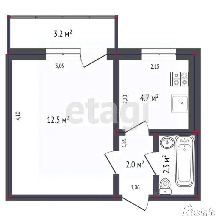 1-комн квартира Казахская улица, 84/4,  д. 84/4