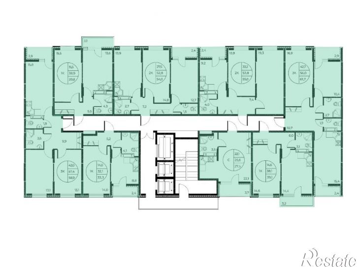 2-комн квартира в новом доме Театральный пр-кт, 62,  д. 62