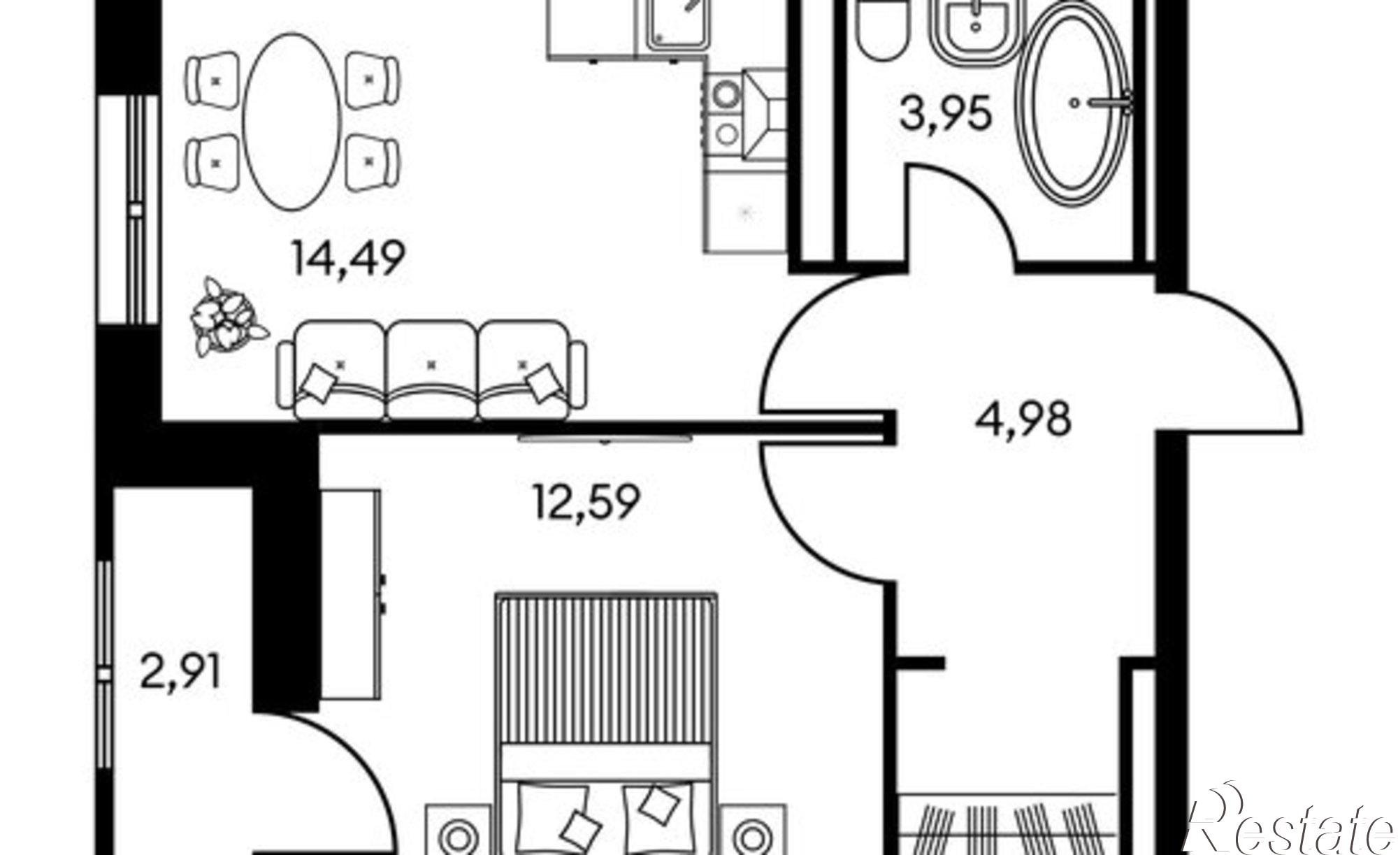 Купить квартиру за 8 190 000 рублей на улица Текучёва, 205