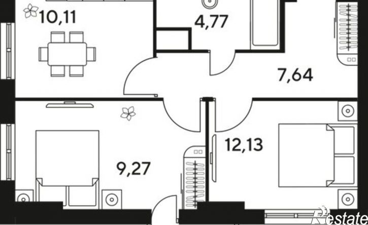 2-комн квартира в новом доме улица Малиновского, 33Б