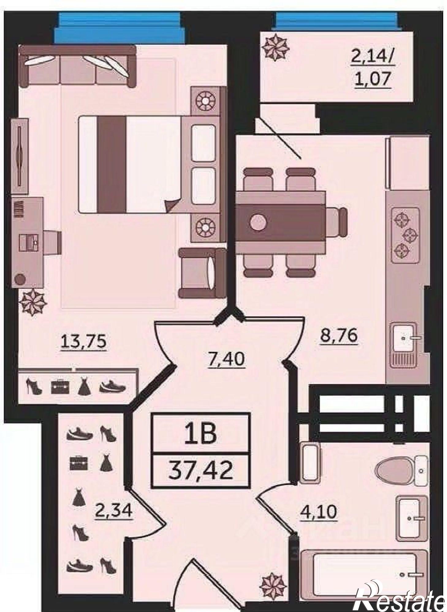 Купить квартиру за 4 827 000 рублей на пр-кт Михаила Нагибина, 40