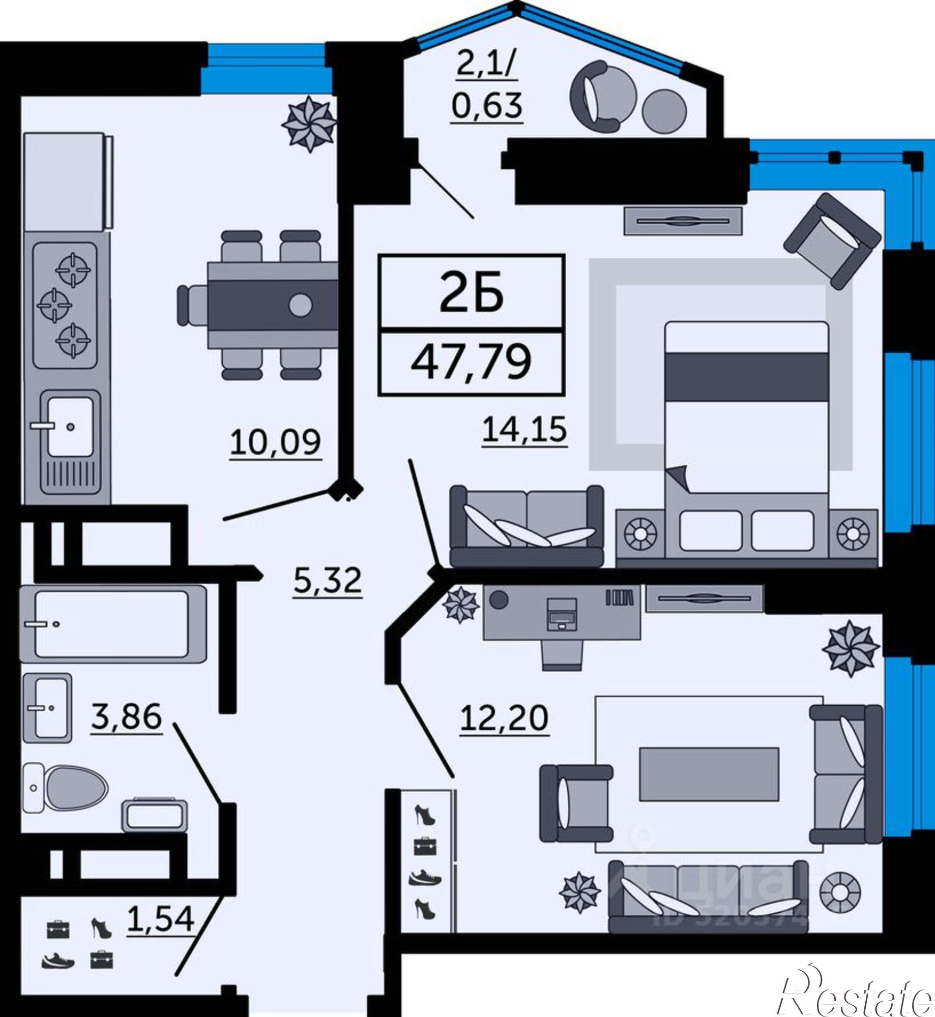 Купить квартиру за 6 642 810 рублей на Привокзальная улица, 9А