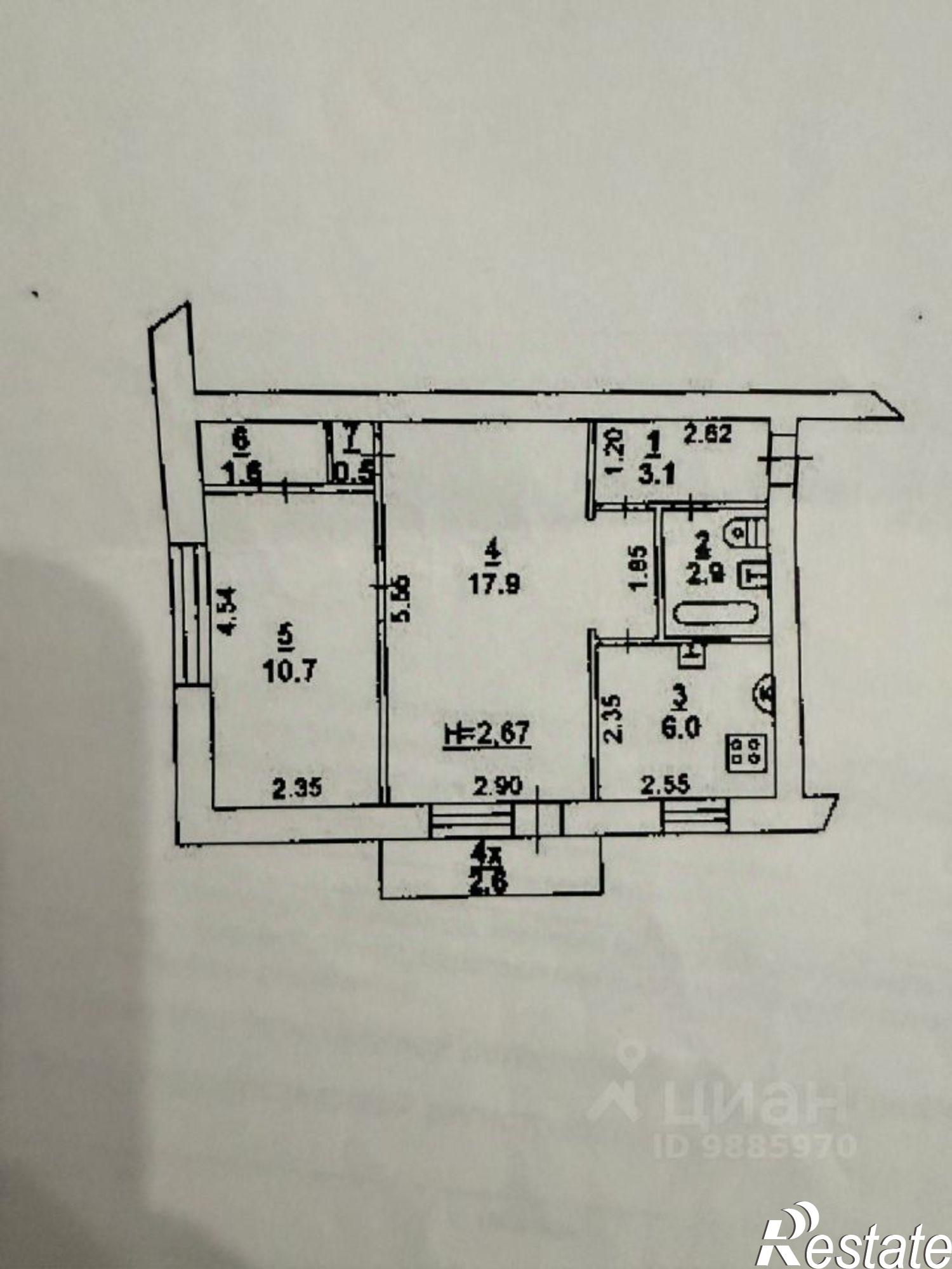 Купить квартиру за 5 100 000 рублей на Рабочая пл, 6