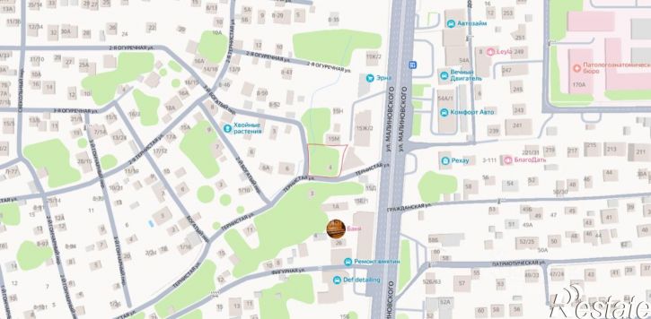 Земельный участок Тернистая улица, 1А,  д. 1А