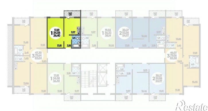 1-комн квартира в новом доме улица Костенко, 12