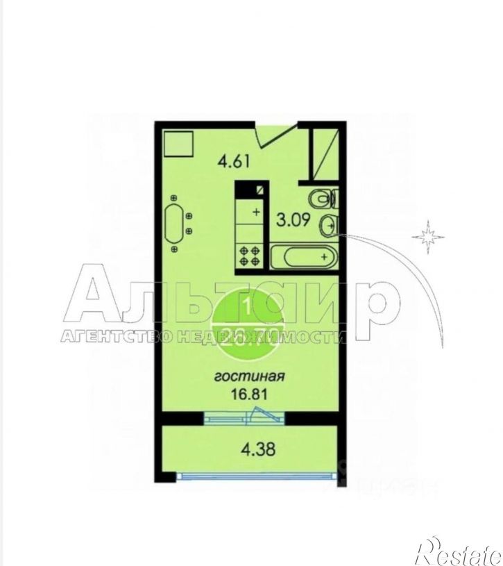 1-комн квартира проспект маршала Жукова, 27 к1,  д. 27 к1