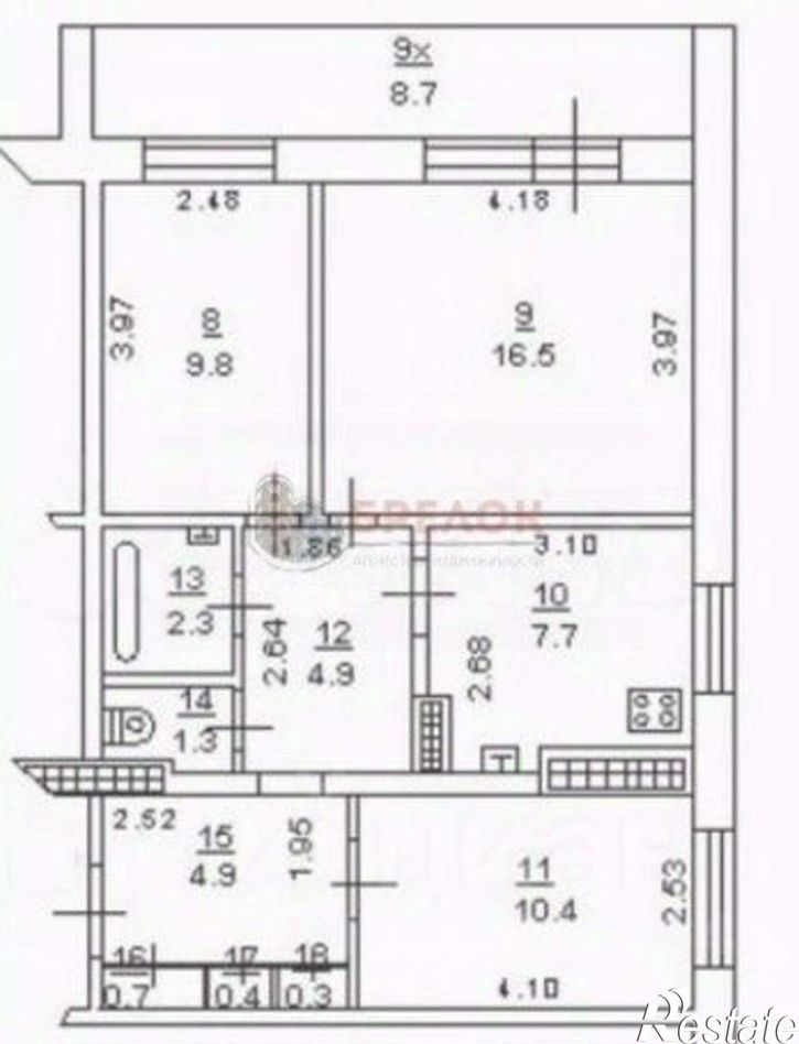 3-комн квартира Коммунистический проспект, 28 к1,  д. 28 к1