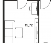 1-комн, 43 кв м, этаж 16/25 улица Малиновского, 33б стр 1