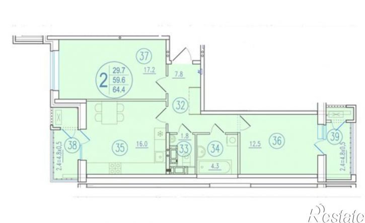 2-комн квартира в новом доме ул Благодатная, 163,  д. 163
