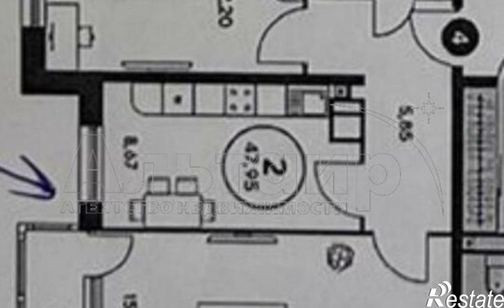 2-комн квартира улица Нансена, 107/5,  д. 107/5