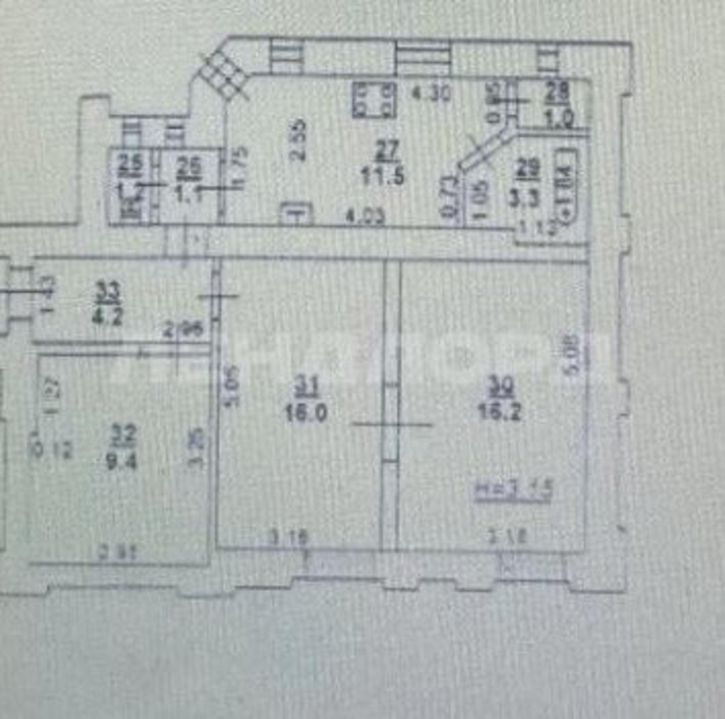 3-комн квартира Будённовский проспект, 100В