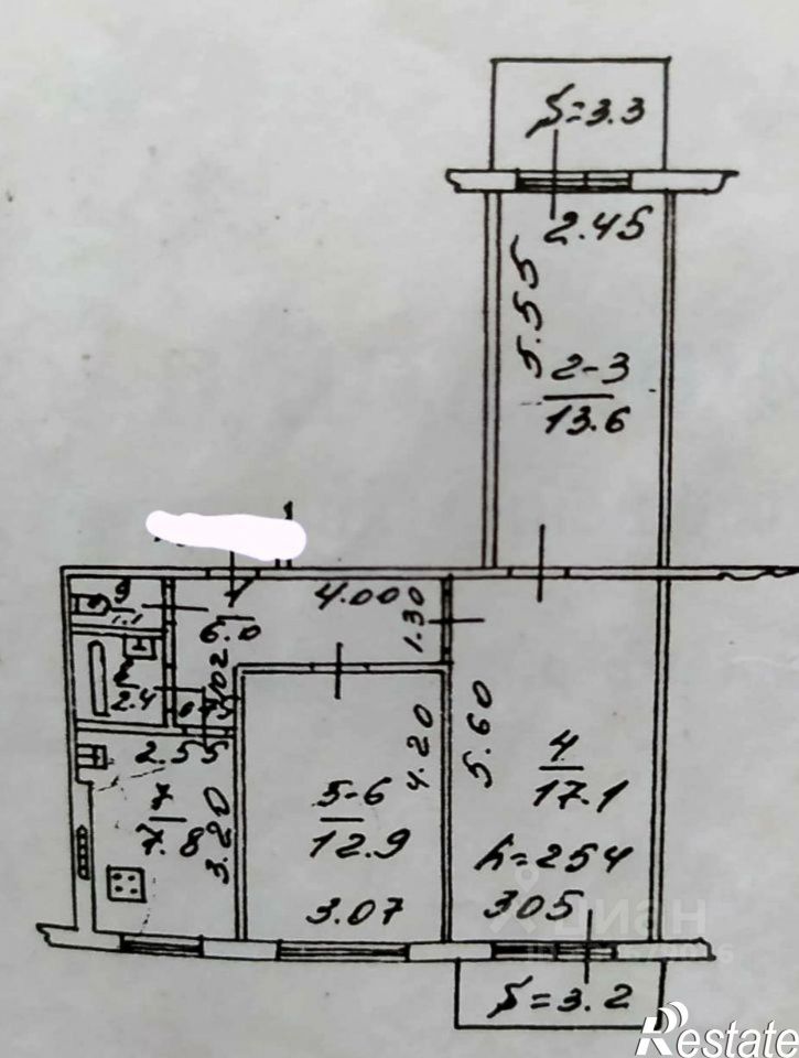 3-комн квартира ул Курская, 17,  д. 17