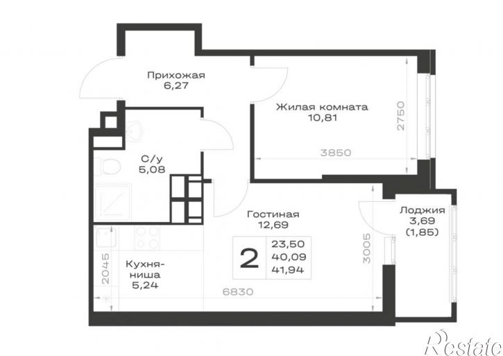 1-комн квартира в новом доме Элеваторный переулок, д.1