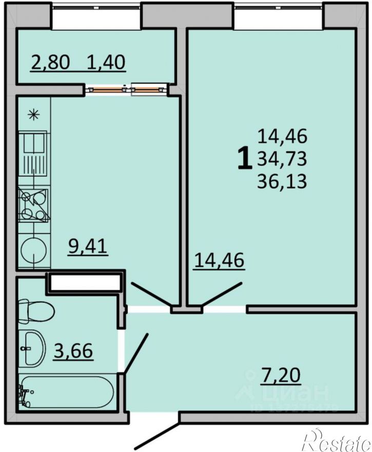 1-комн квартира в новом доме ул Зорге, 11в,  д. 11в
