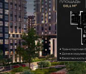 2-комн, 56 кв м, этаж 4/12 Берберовская улица, 25с2