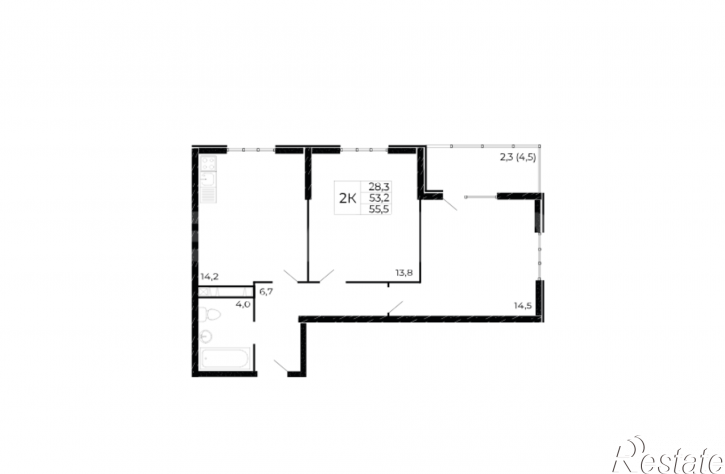 2-комн квартира улица Назарько, 2/25