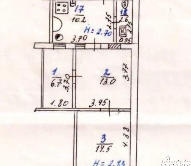 3-комн квартира ул Собино, 83,  д. 83