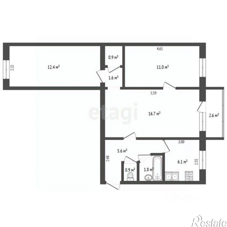 3-комн квартира ул Мечникова, 126б,  д. 126б