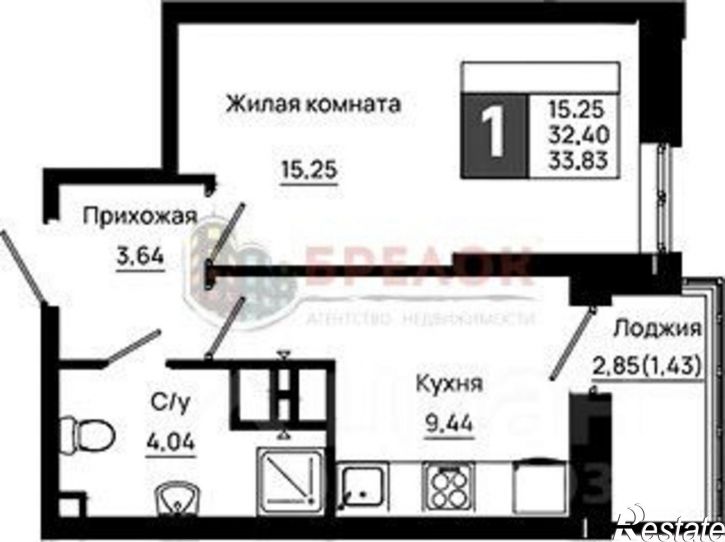1-комн квартира ул Таганрогская, 132/4,  д. 132/4