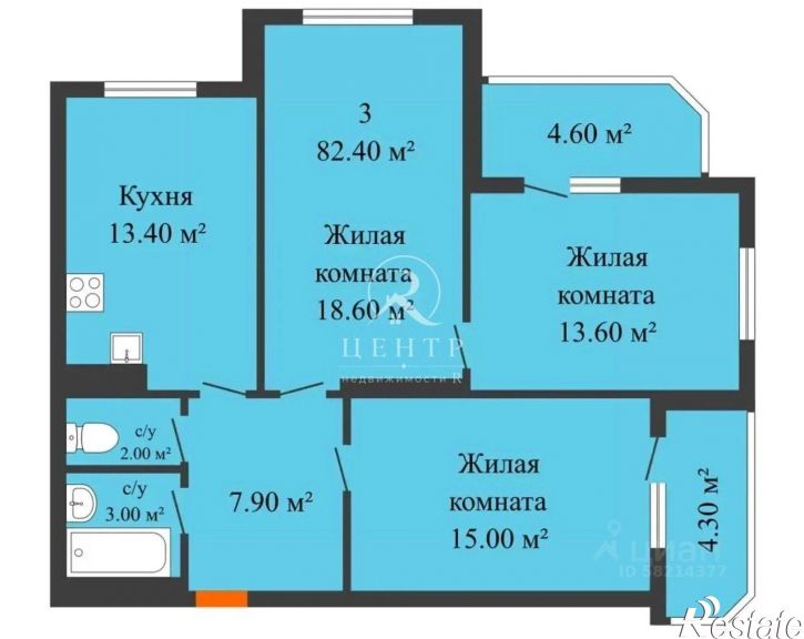 3-комн квартира Белокалитвинская улица, 2/1с1