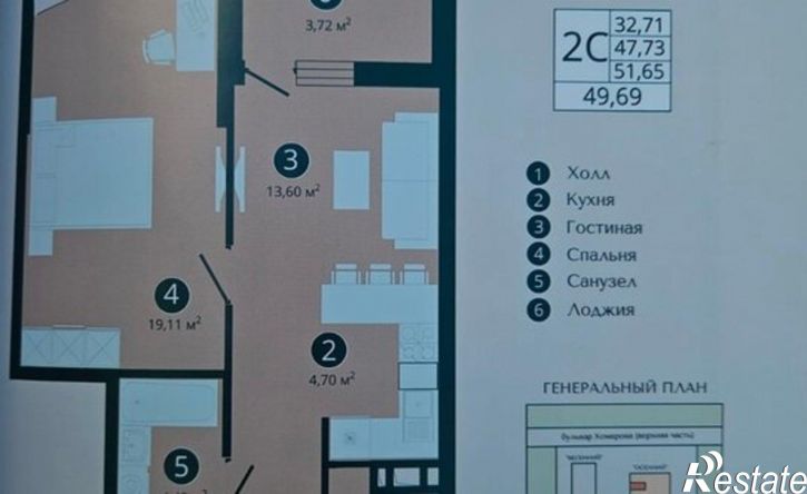 2-комн квартира б-р Комарова, 28,  д. 28